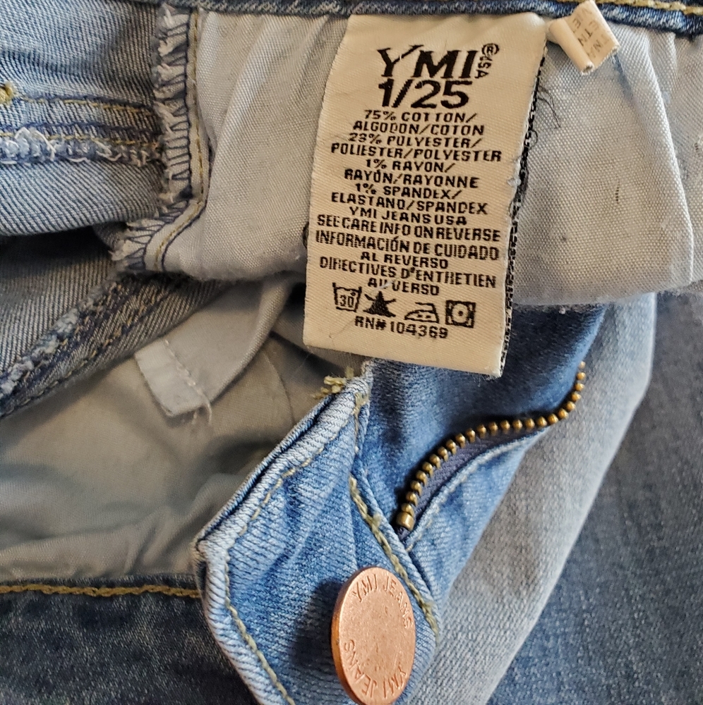 YMI High Rise Super Flare Rip+Tear Jeans - Picture 9 of 10
